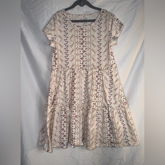 The Children's Place Cream and Red Floral Dress - Picture 1 of 2